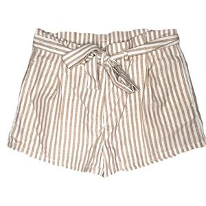 NWT Love Tree Paperbag Stripped Shorts Size Small